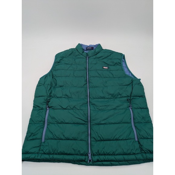 Johnnie-O Vest Men's XL‎ Galapgos Green Hudson Puffer Full Zip PACKABLE